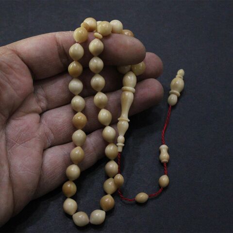 Sütlü Kahve Yerli Atölye İşçiliği Narçıl Tespih 7,5*9 (mm)