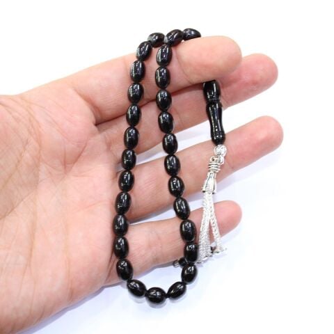 Oltu Taşı Tespih Beyzi Kesim 6*9,5 (mm)