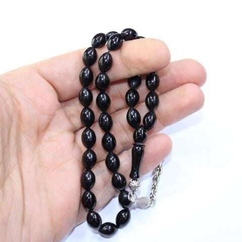 Oltu Taşı Tespih Beyzi Kesim 6,5*10 (mm)