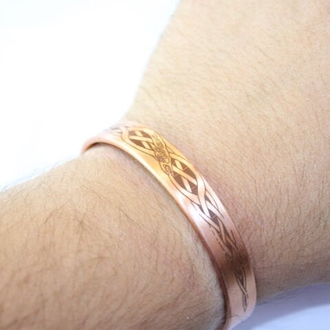 Desenli Bakır Bileklik-11