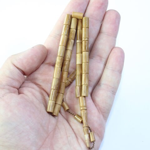 Yerli Atölye İşçiliği Kesme Kuka Tespih 5,5*9,5 (mm)