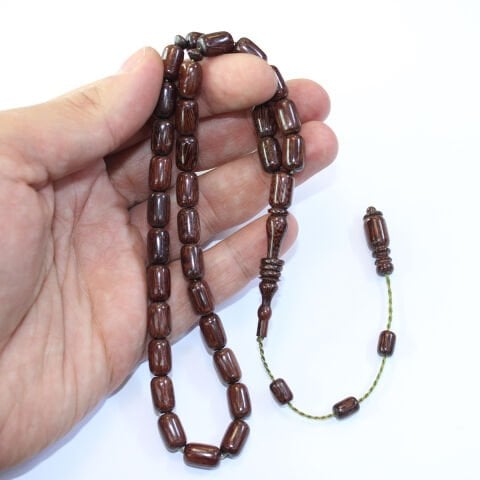 Yerli Atölye İşçiliği Demir Hindi Ağacı Tespih 7*11 (mm)