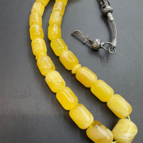 Maskot Kaliningrad Damla Kehribar Tespih 11*13,5 (mm)-1