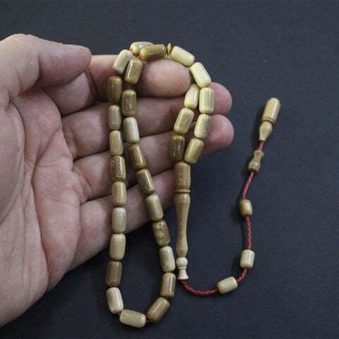 Yerli Atölye İşçiliği Mamut Dişi Tespih 6*11 (mm)