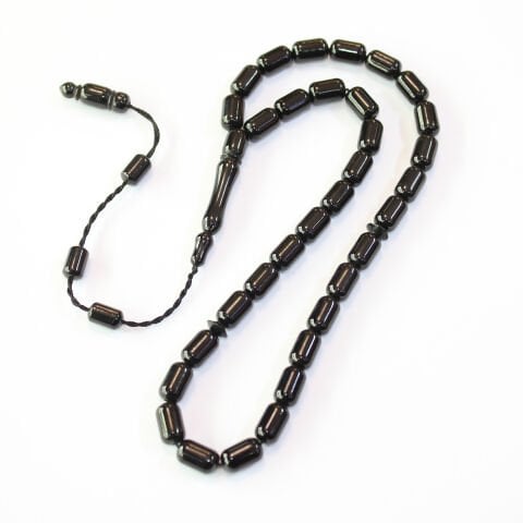 Sistemli Oltu Taşı Tespih Kapsül Kesim 6*10 (mm)