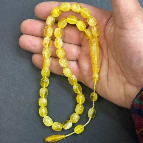 Sistemli Kaliningrad Damla Kehribar Tespih 8,5*10,5 (mm)