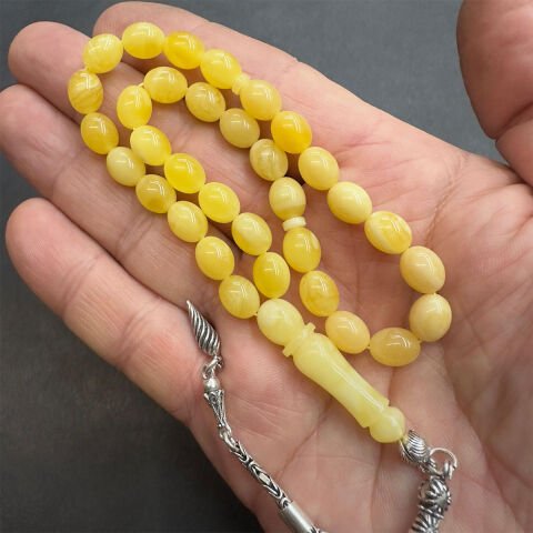 Kaliningrad Damla Kehribar Beyzi Tespih 7*8,5 (mm)