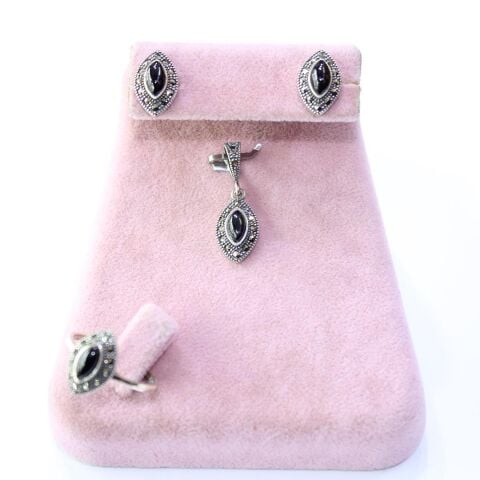 Oltu Taşlı Markazit Üçlü Set Model - 25