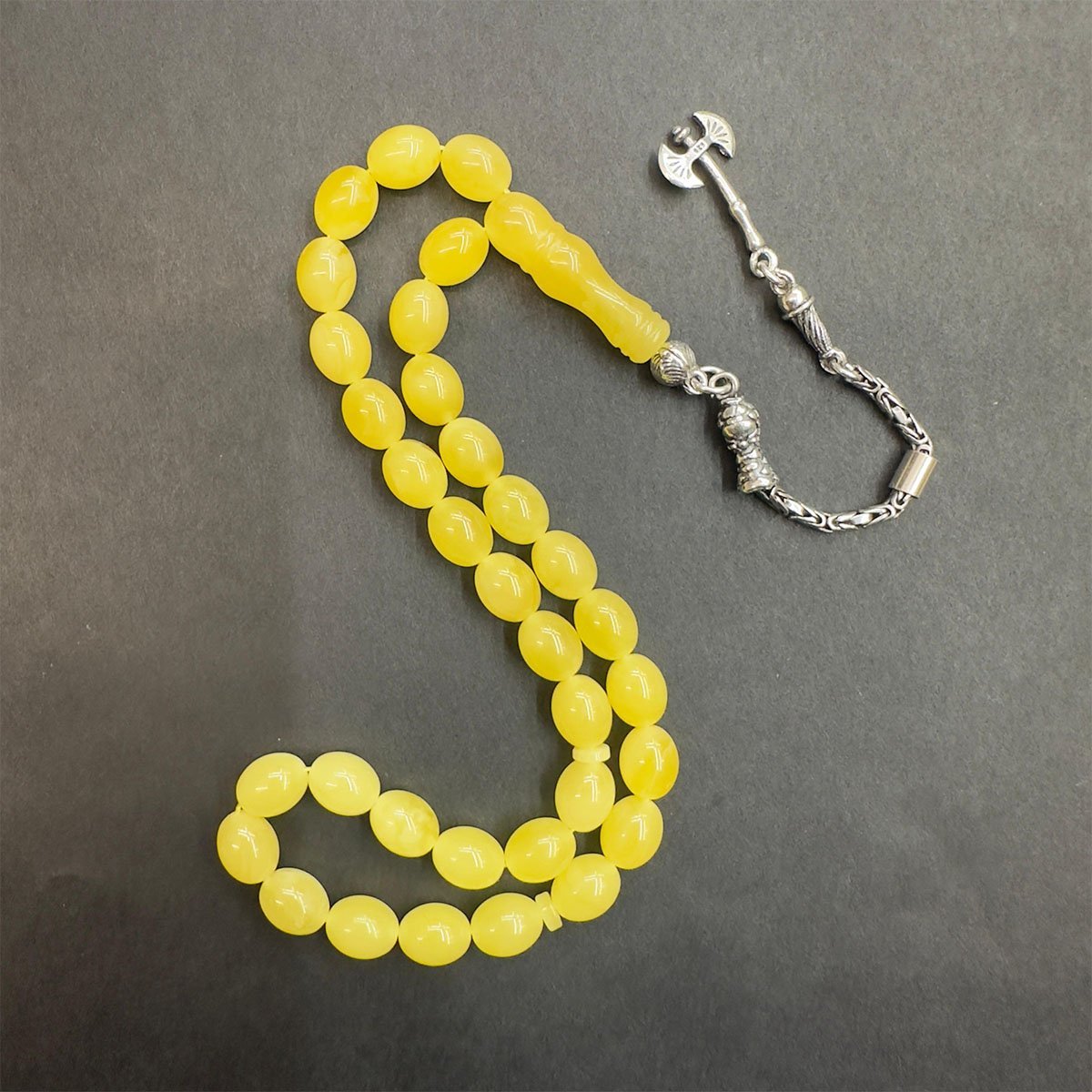 Kaliningrad Damla Kehribar Beyzi Tespih 7*8,5 (mm)-1