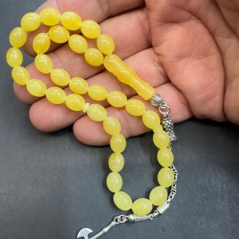 Kaliningrad Damla Kehribar Beyzi Tespih 7*8,5 (mm)-1