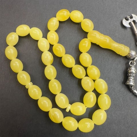 Kaliningrad Damla Kehribar Beyzi Tespih 7*8,5 (mm)-1