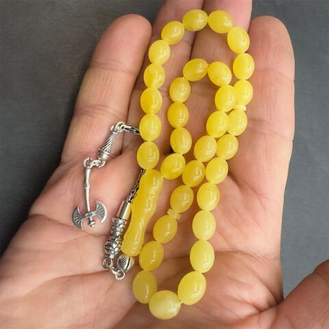 Kaliningrad Damla Kehribar Beyzi Tespih 7*8,5 (mm)-1