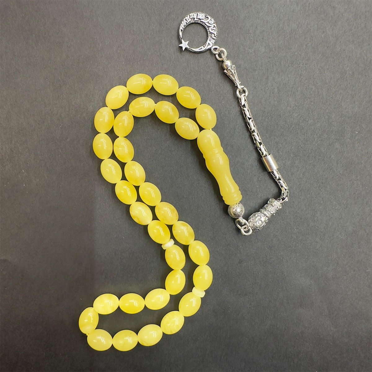 Kaliningrad Damla Kehribar Beyzi Tespih 6,5*8,5 (mm)