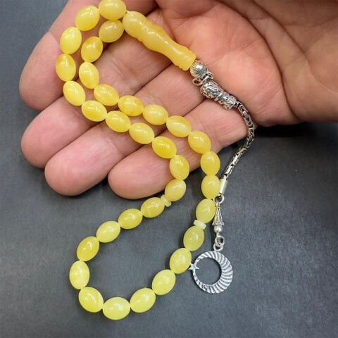 Kaliningrad Damla Kehribar Beyzi Tespih 6,5*8,5 (mm)