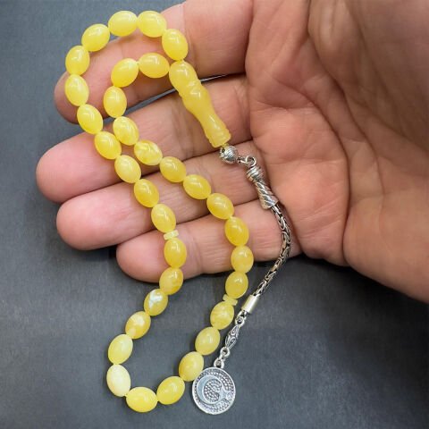 Kaliningrad Damla Kehribar Beyzi Tespih 6,5*8,5 (mm)-1