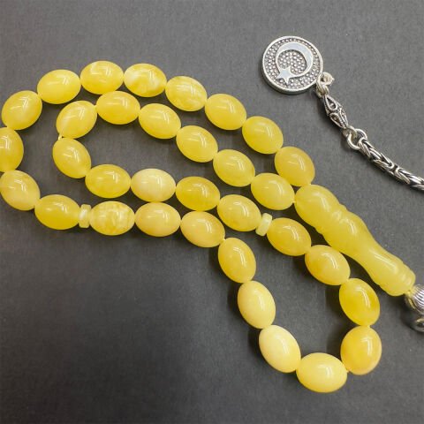 Kaliningrad Damla Kehribar Beyzi Tespih 6,5*8,5 (mm)-1