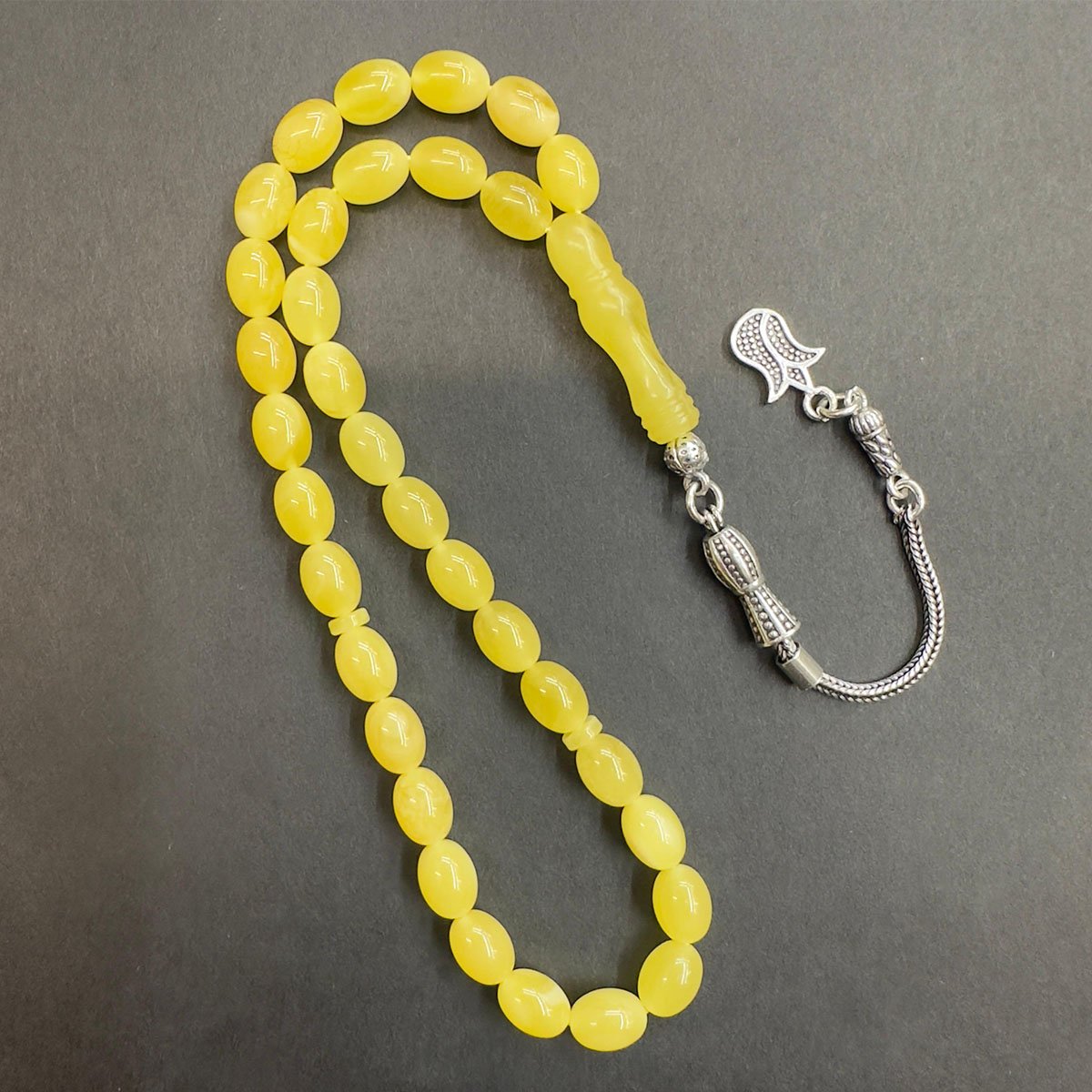 Kaliningrad Damla Kehribar Beyzi Tespih 6*8 (mm)-1