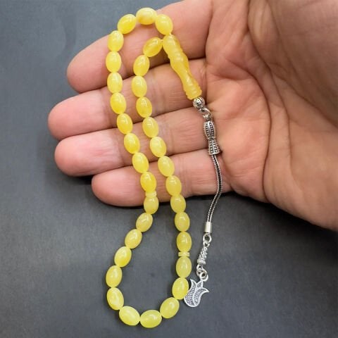 Kaliningrad Damla Kehribar Beyzi Tespih 6*8 (mm)-1