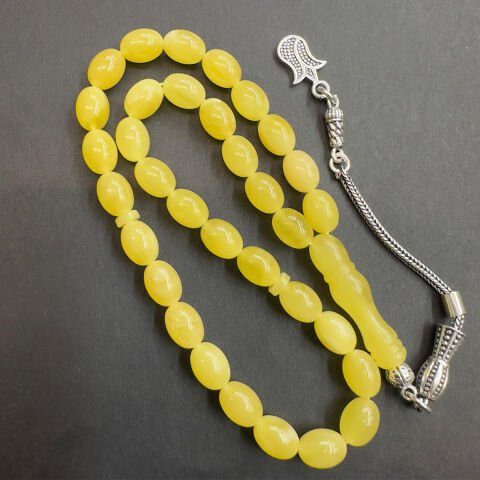 Kaliningrad Damla Kehribar Beyzi Tespih 6*8 (mm)-1