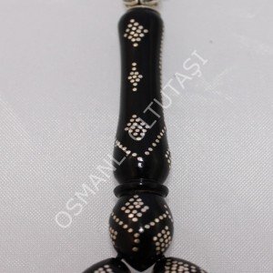 Gümüş İşlemeli Baklava Desen Beyzi Kesim 8,5*13,5 (mm)