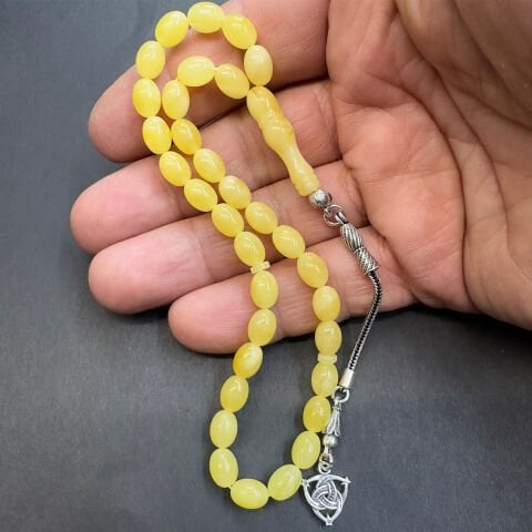 Kaliningrad Damla Kehribar Beyzi Tespih 6*8 (mm)-3