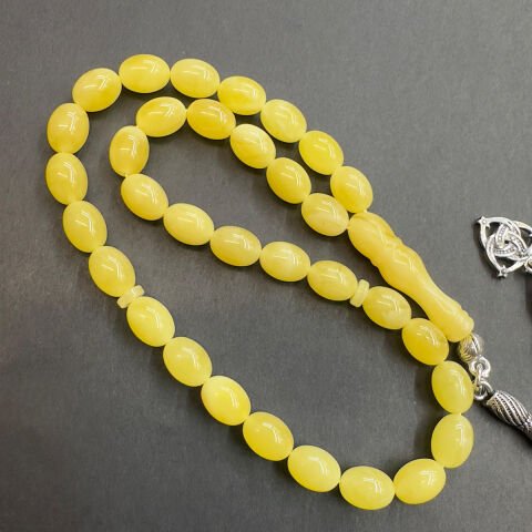 Kaliningrad Damla Kehribar Beyzi Tespih 6*8 (mm)-3