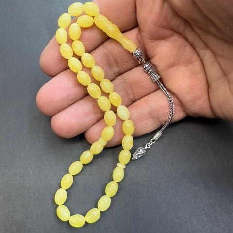 Kaliningrad Damla Kehribar Beyzi Tespih 6*8 (mm)-4