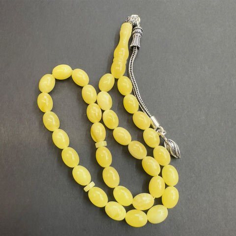 Kaliningrad Damla Kehribar Beyzi Tespih 6*8 (mm)-4