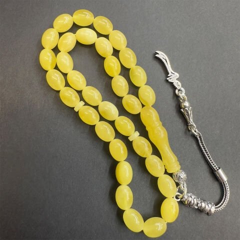 Kaliningrad Damla Kehribar Beyzi Tespih 6*8 (mm)-5