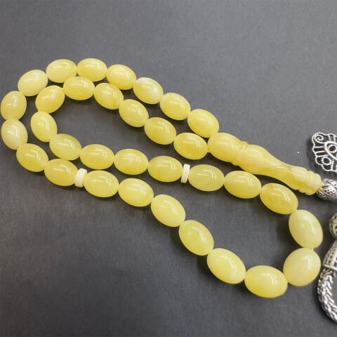 Kaliningrad Damla Kehribar Beyzi Tespih 6*8 (mm)-7