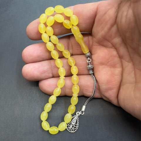 Kaliningrad Damla Kehribar Beyzi Tespih 6*8 (mm)-9