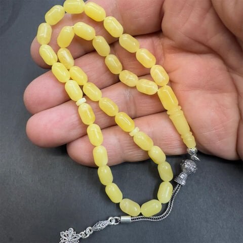 Kaliningrad Damla Kehribar Kapsül Tespih 5,5*9 (mm)-3