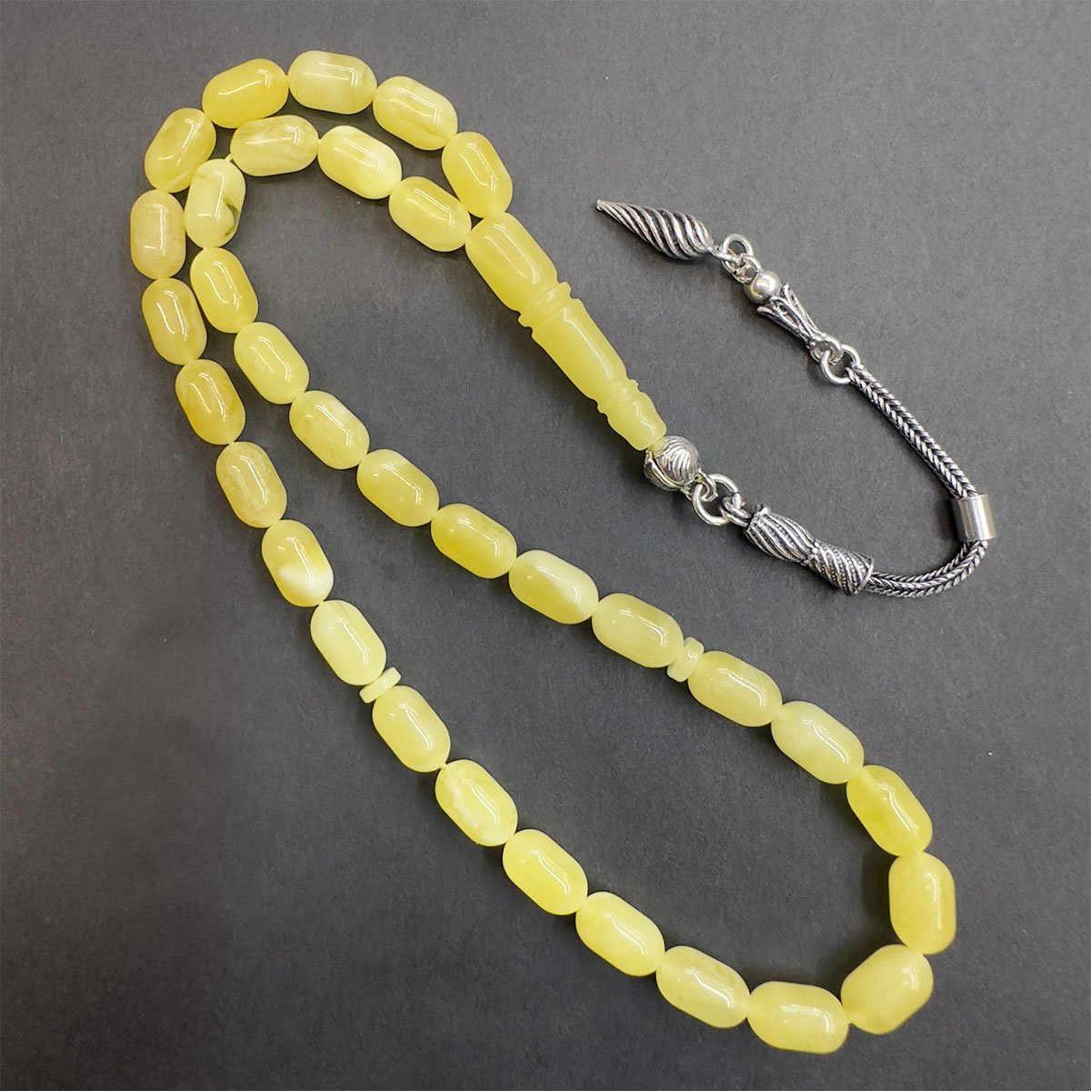 Kaliningrad Damla Kehribar Kapsül Tespih 5,5*9 (mm)-8