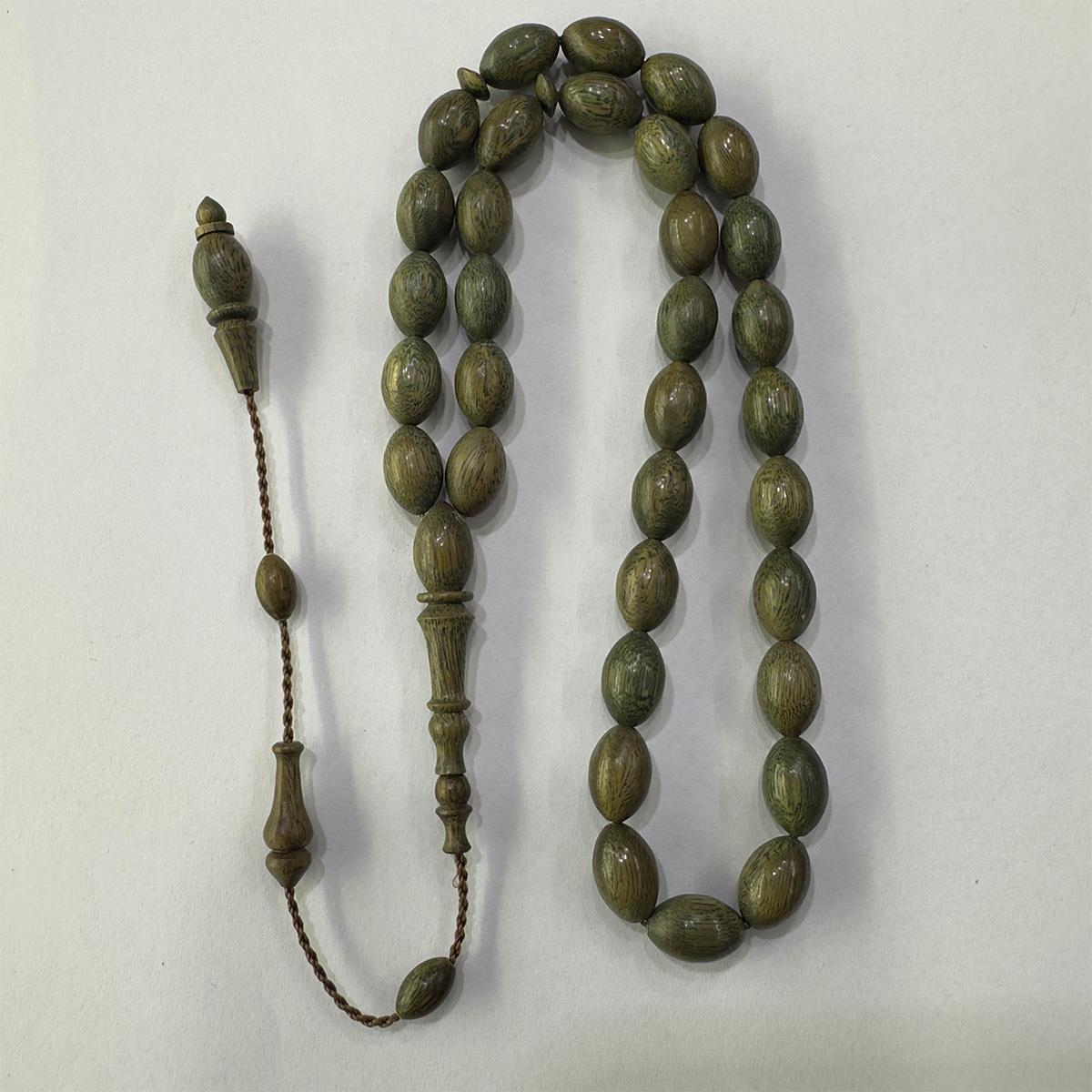 Yerli Atölye İşçiliği Yeşil Pelesenk Beyzi Tespih 8*12 (mm)