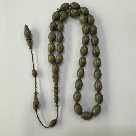 Yerli Atölye İşçiliği Yeşil Pelesenk Beyzi Tespih 8*12 (mm)