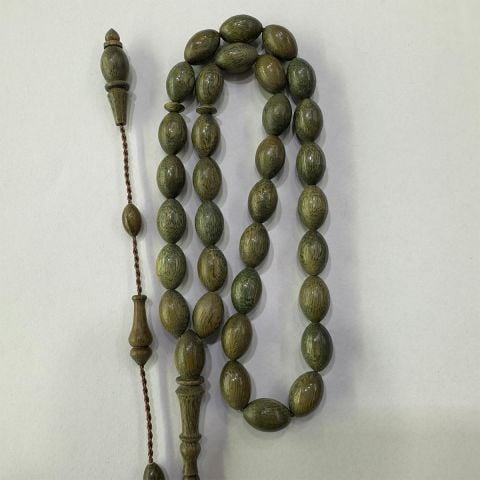 Yerli Atölye İşçiliği Yeşil Pelesenk Beyzi Tespih 8*12 (mm)