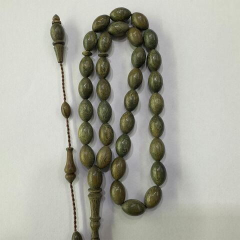 Yerli Atölye İşçiliği Yeşil Pelesenk Beyzi Tespih 8*12 (mm)