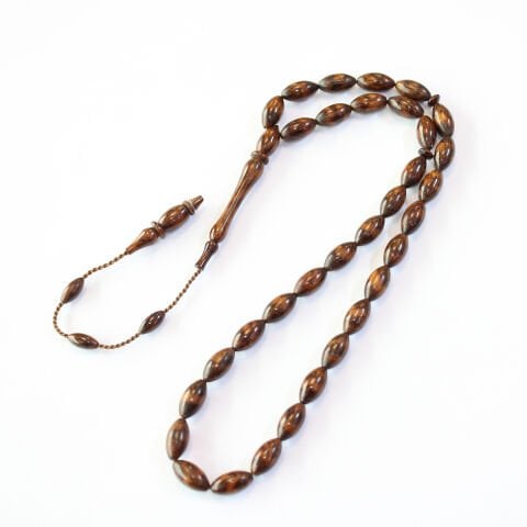 Yerli Atölye İşçiliği Beyzi Yılan Ağacı Tespih 6,5*12 (mm)