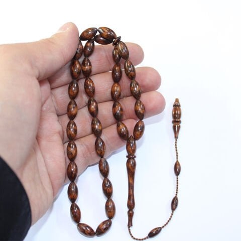 Yerli Atölye İşçiliği Beyzi Yılan Ağacı Tespih 6,5*12 (mm)