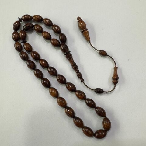 Yerli Atölye İşçiliği Beyzi Yılan Ağacı Tespih 8*12 (mm)