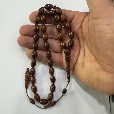 Yerli Atölye İşçiliği Beyzi Yılan Ağacı Tespih 8*12 (mm)