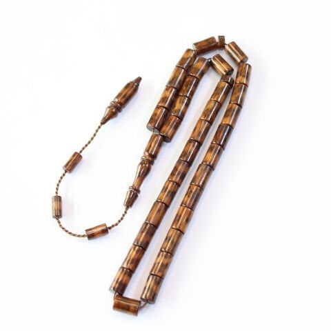 Yerli Atölye İşçiliği Kesme Yılan Ağacı Tespih 6,5*10,5 (mm)