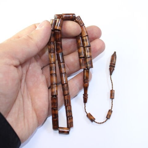 Yerli Atölye İşçiliği Kesme Yılan Ağacı Tespih 6,5*10,5 (mm)