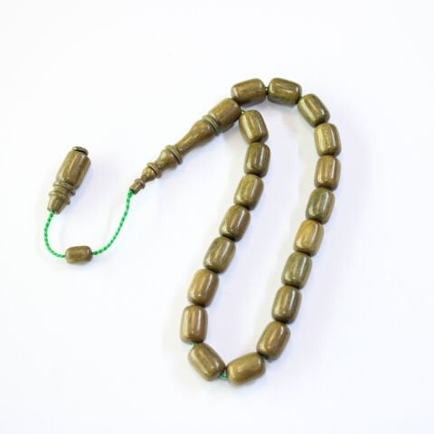 Yerli Atölye İşçiliği Maskot Yeşil Pelesenk Tespih 8,5*12 (mm)