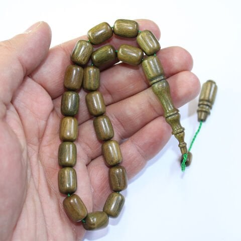 Yerli Atölye İşçiliği Maskot Yeşil Pelesenk Tespih 8,5*12 (mm)