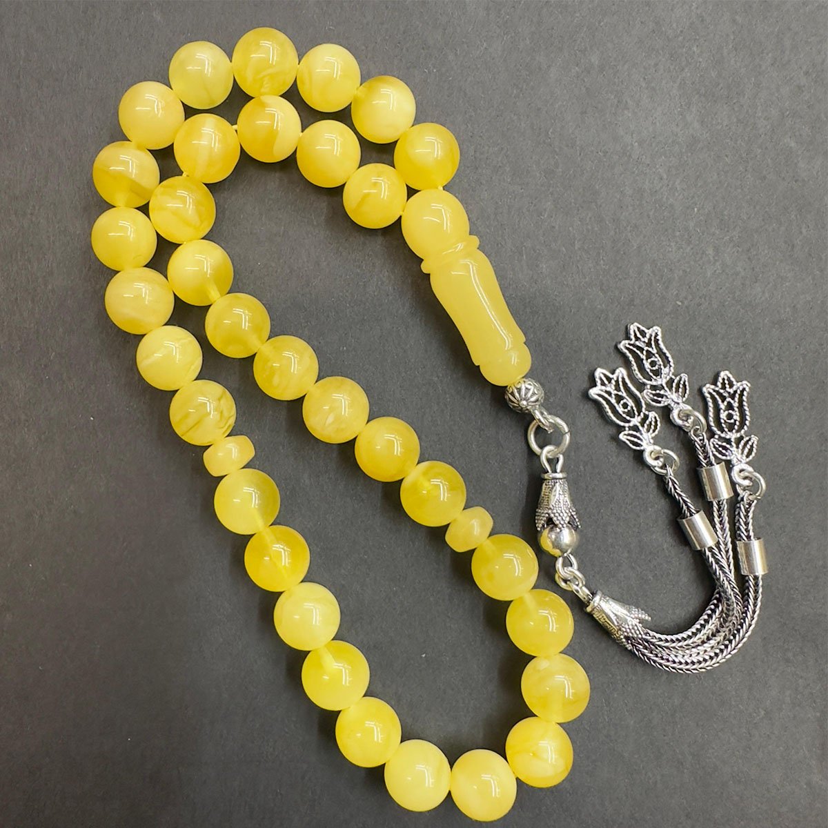 Kaliningrad Küre Damla Kehribar Tespih 8 (mm)-1