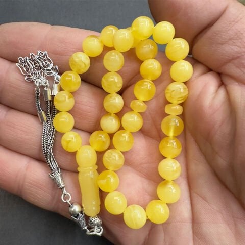 Kaliningrad Küre Damla Kehribar Tespih 8 (mm)-1