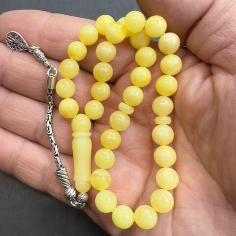 Kaliningrad Küre Damla Kehribar Tespih 8 (mm)-3