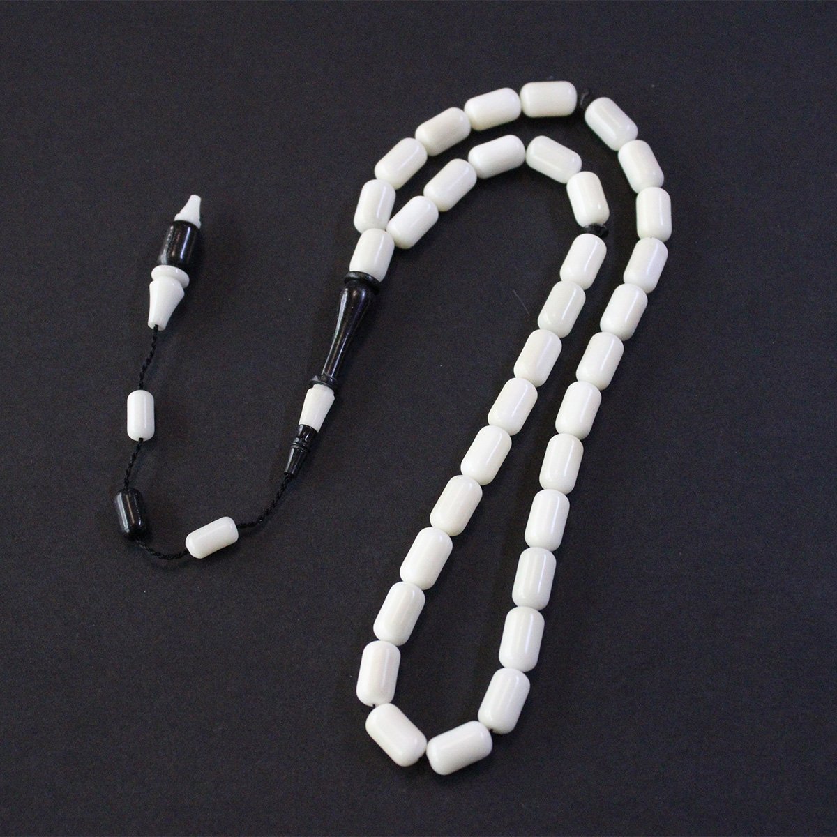 Yerli Atölye İşçiliği Narçıl & Abanoz Ağacı Tespih 7*11 (mm)