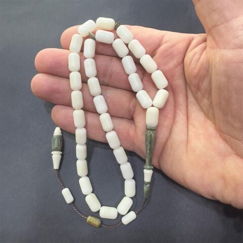 Yerli Atölye İşçiliği Narçıl & Yeşil Pelesenk Tespih 7*11 (mm)